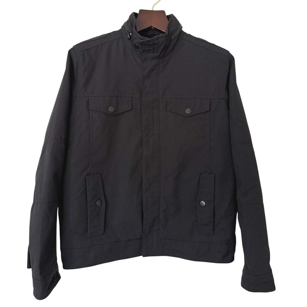 Kenneth Cole New York Mens Black Full Zip Field Jacket Size Medium